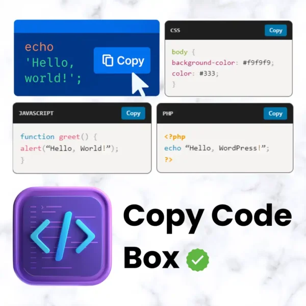 Copy Code Box WordPress Plugin